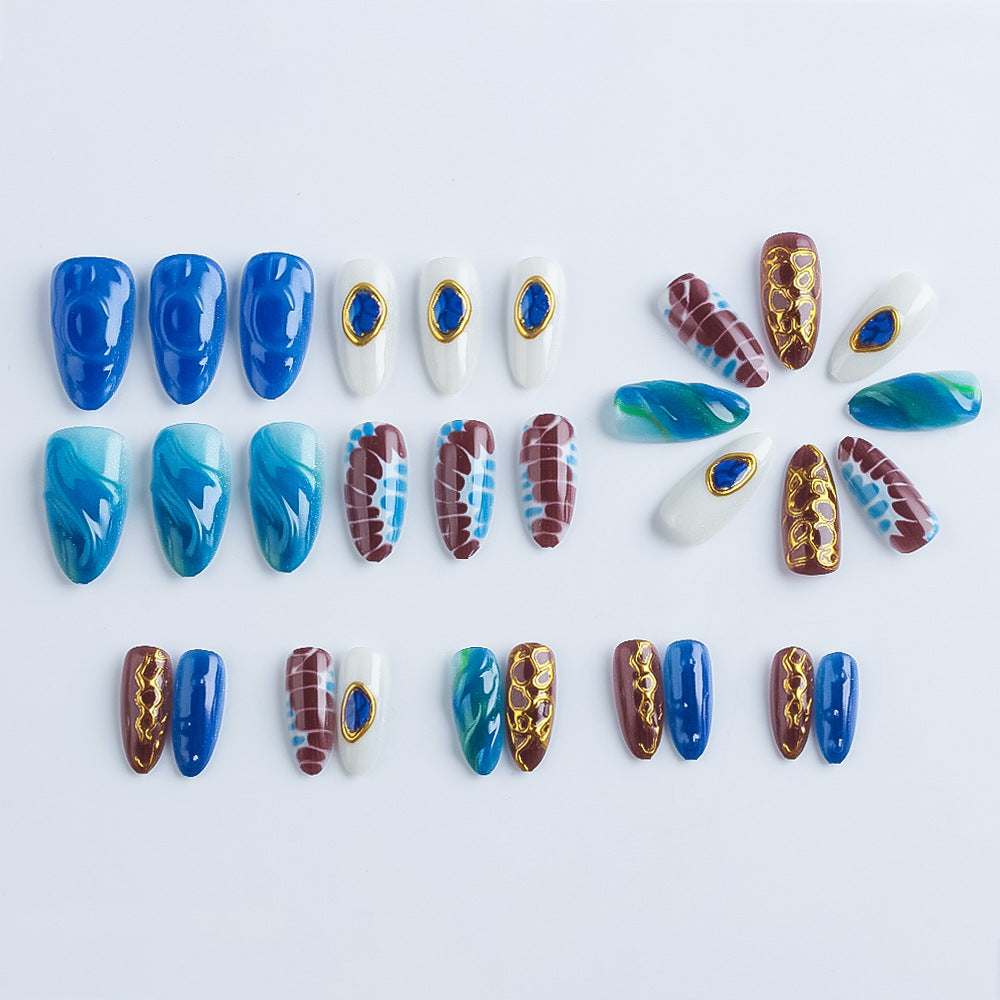 Künstlerisches Press-on-Nagelset Brehn 1787542748