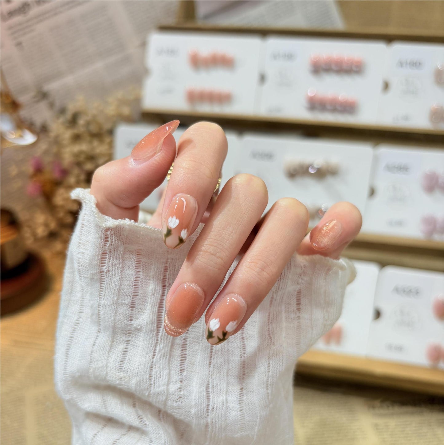 Floral Nail Art Press-On Nägel Brehn