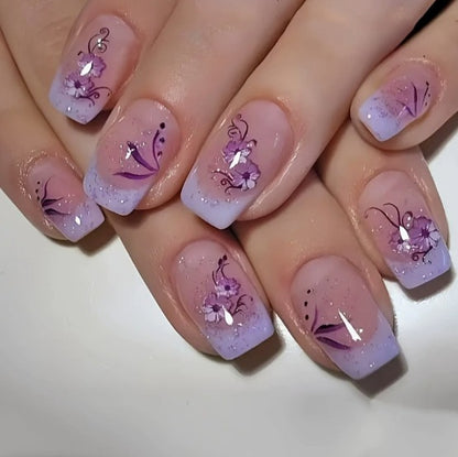 Elegante Blumendesign Acryl-Nagelkunst-Verstärkungen Brehn