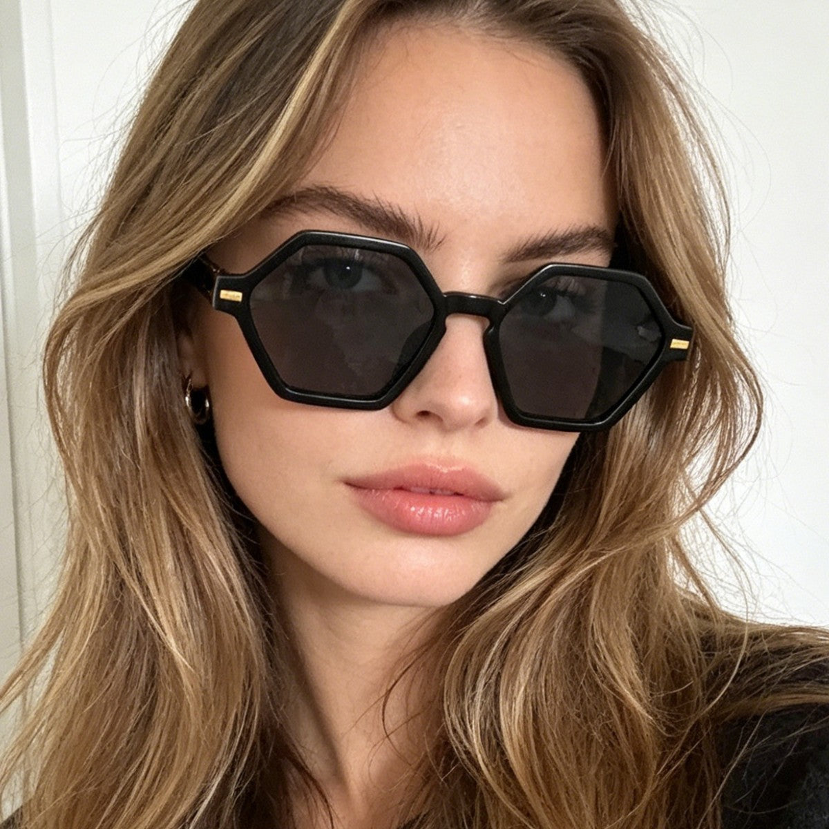 Damen hexagonale Sonnenbrille mit modischem Design und UV-Schutz Brehn