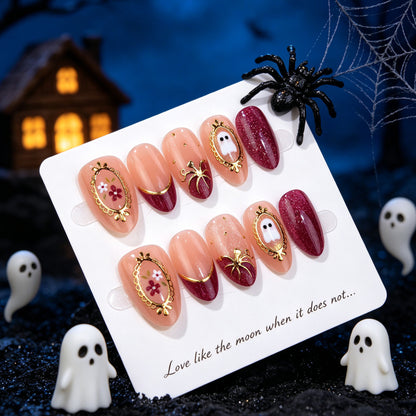 Dekoratives Halloween-Themen Press-On Nagelset