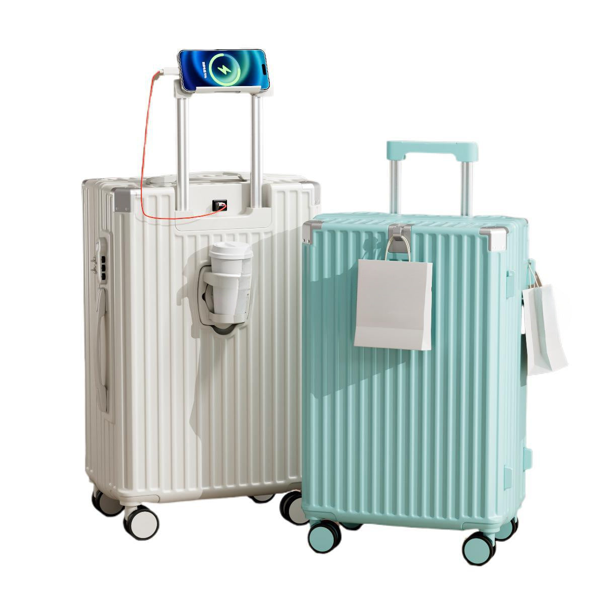 Hartschalen Trolley Mit Integriertem Usb-Anschluss Und Innovativem Stauraum Brehn
