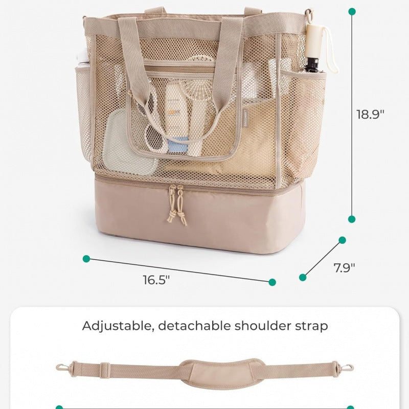 Multifunktionale Kühltasche mit Netz-Außentaschen Brehn