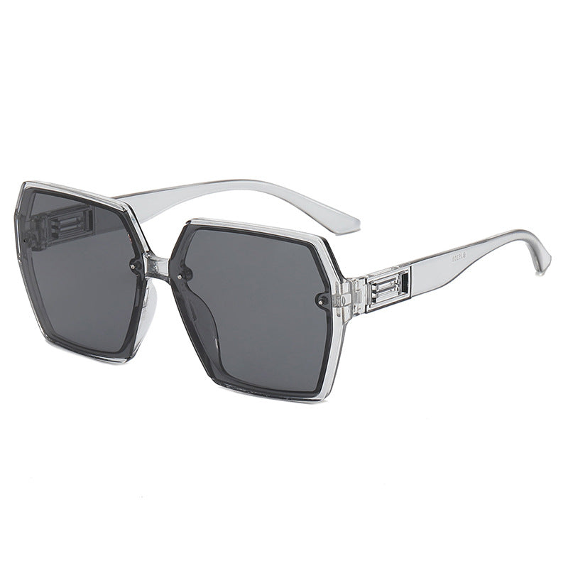 Damen Geometrische Oversized-Sonnenbrille mit modernem Rahmen Brehn
