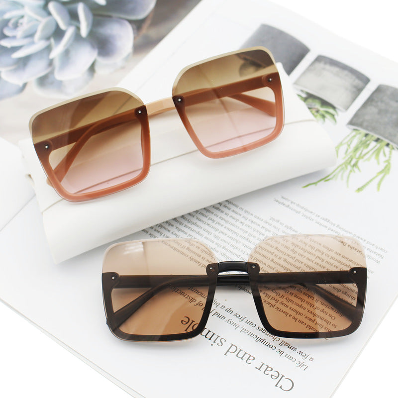 Damen quadratische Sonnenbrille mit extravagantem Leopardenmuster Brehn