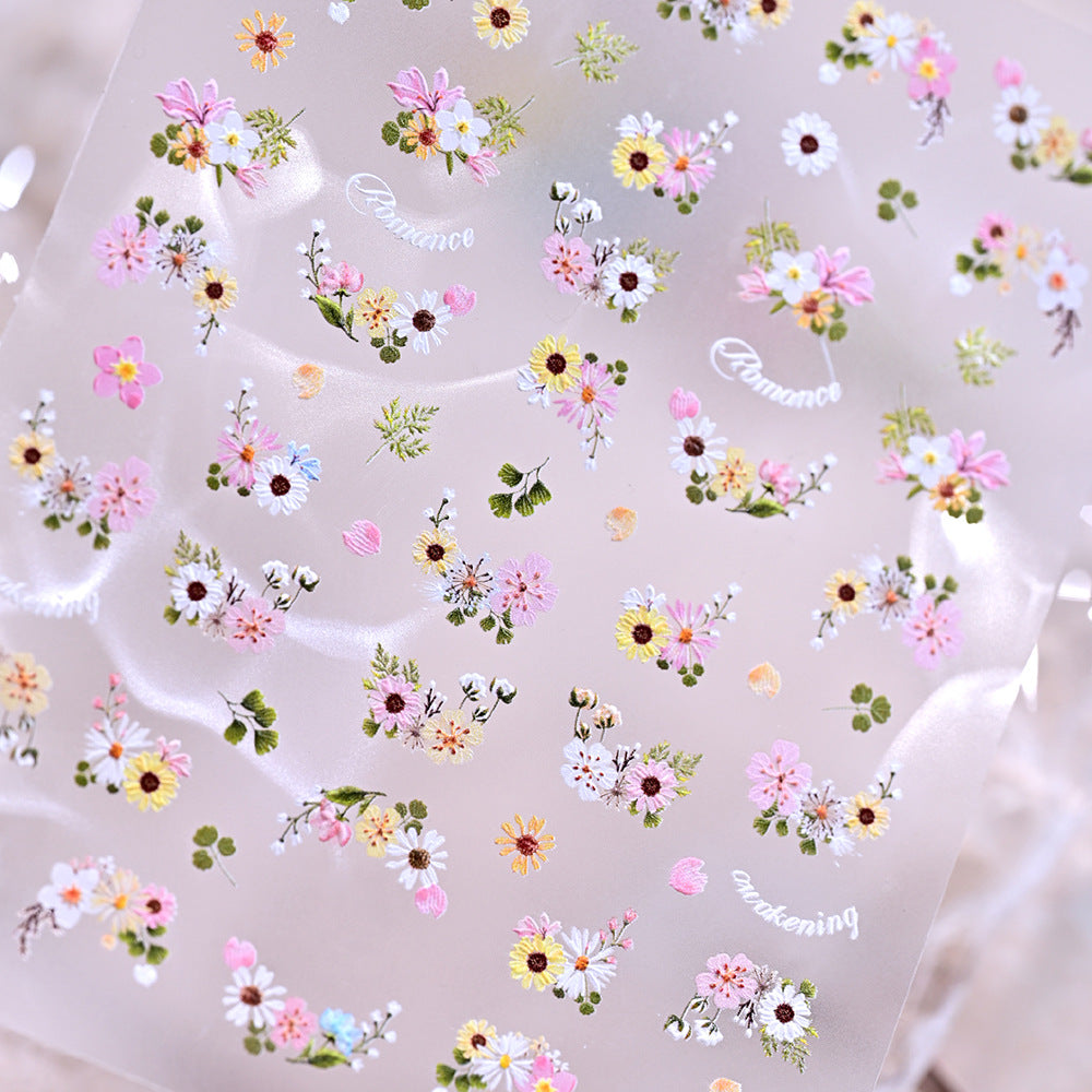 Floral Nagelkunst Aufkleber