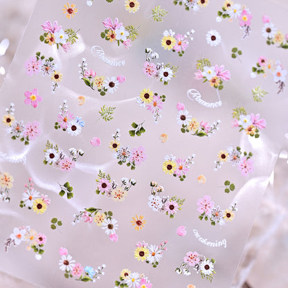 Floral Nagelkunst Aufkleber