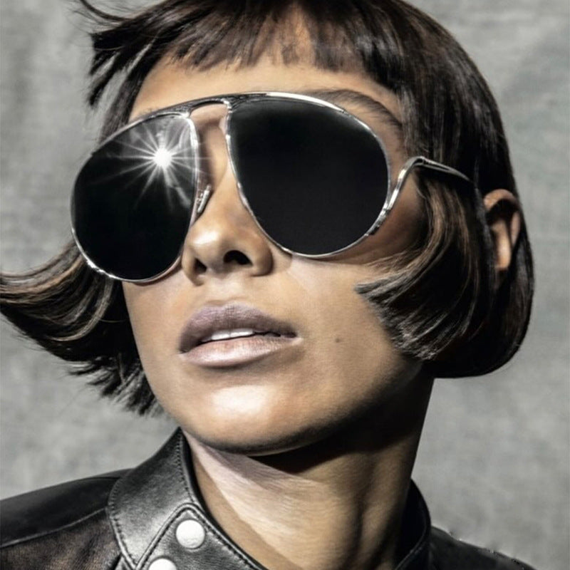 Damen modische Piloten-Sonnenbrille mit polarisierten Gläsern und elegantem Metallrahmen Brehn
