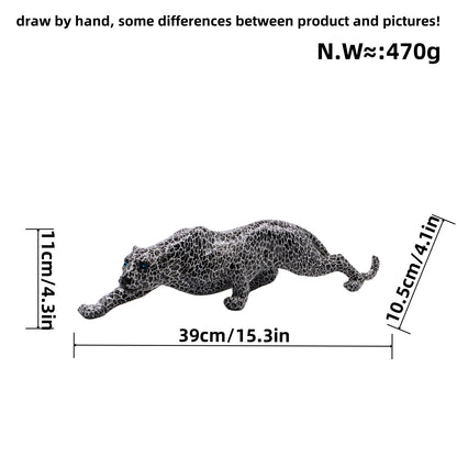 Kunstvolle Panther Skulptur aus Handarbeit Brehn