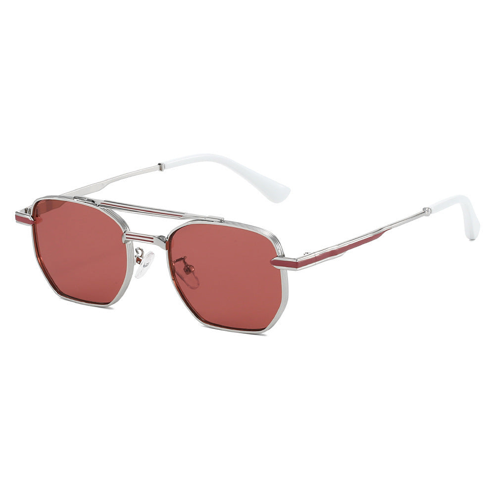 Damen stylische Sonnenbrille mit luxuriösem geometrischem Rahmen und UV-Schutz Brehn
