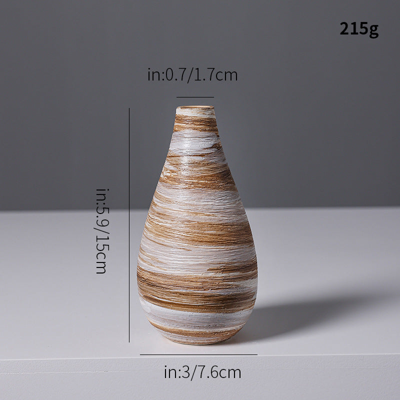 Künstlerische Spiraldesign Keramikvase Brehn