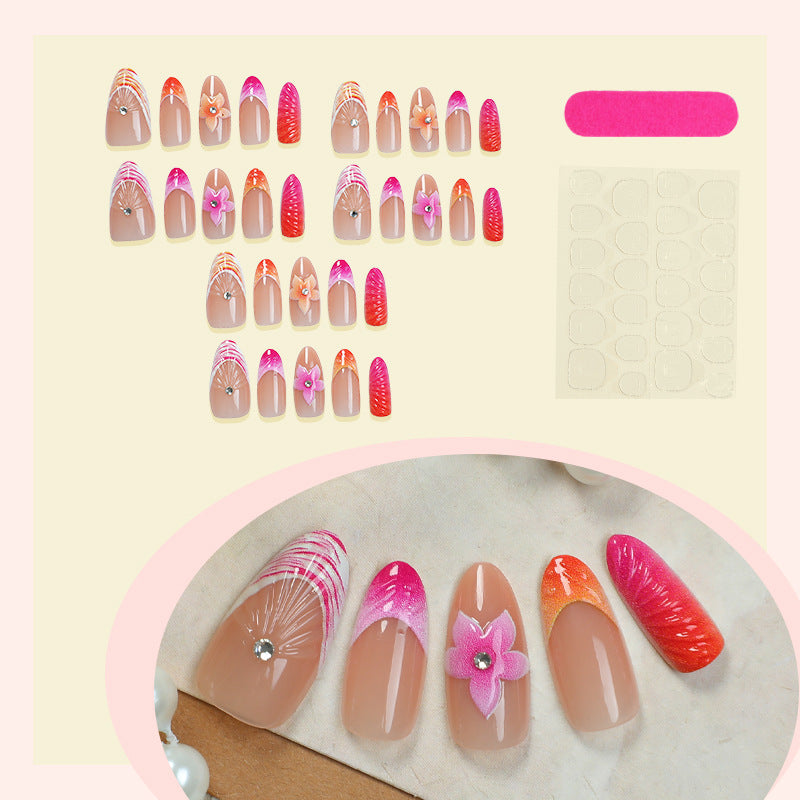 Blumenverzierte Press-On-Nagelset Brehn 1788495993