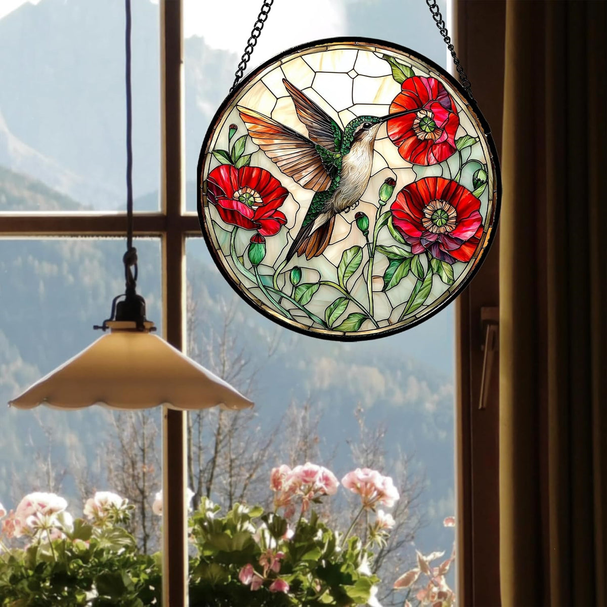 Buntglas Phönix Wandkunst Brehn