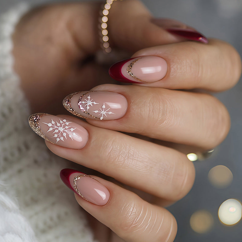 Glamouröses Stiletto Press-On Nagelkunst Set Brehn