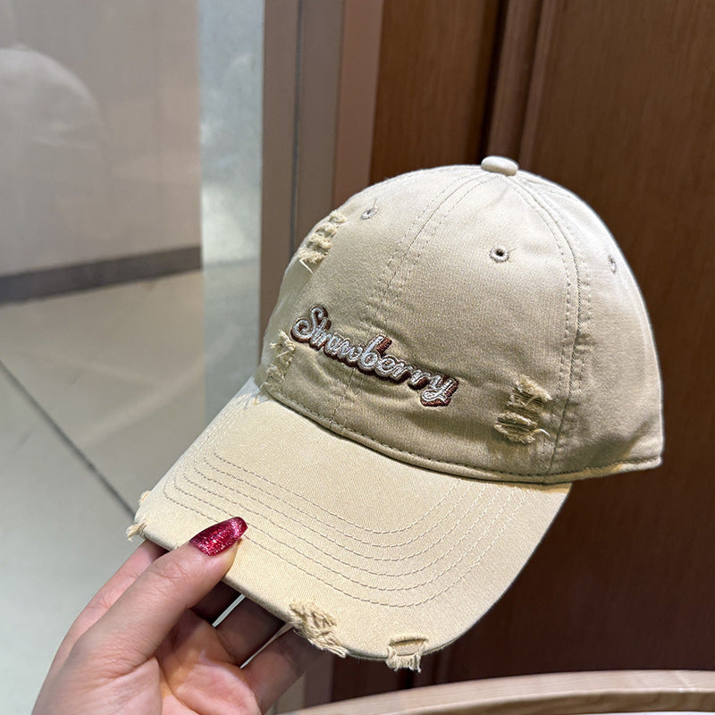 Damen Distressed Baumwollmütze Brehn