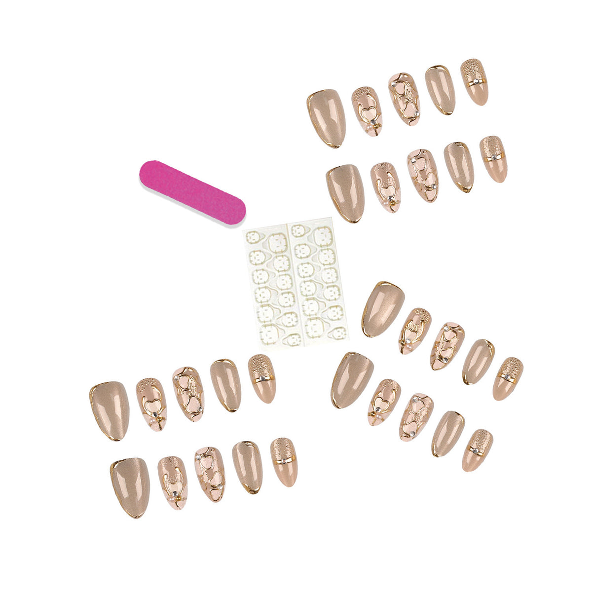 Elegantes Press-On Nageldesign-Set