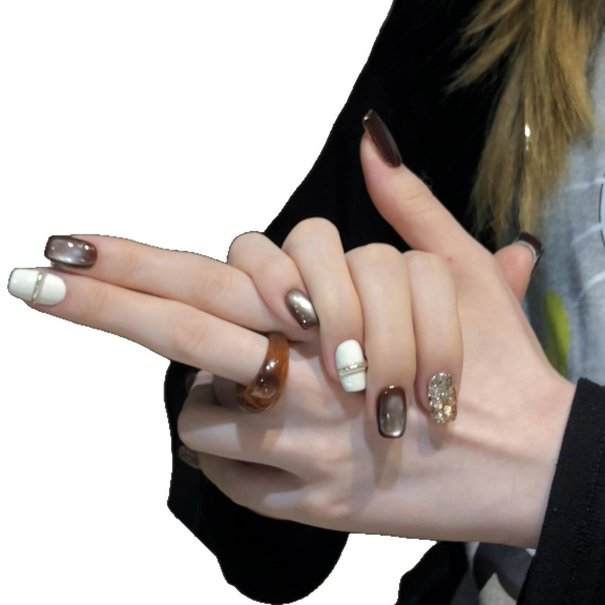 Kunstnägel mit Elegantem Glitzermuster Brehn