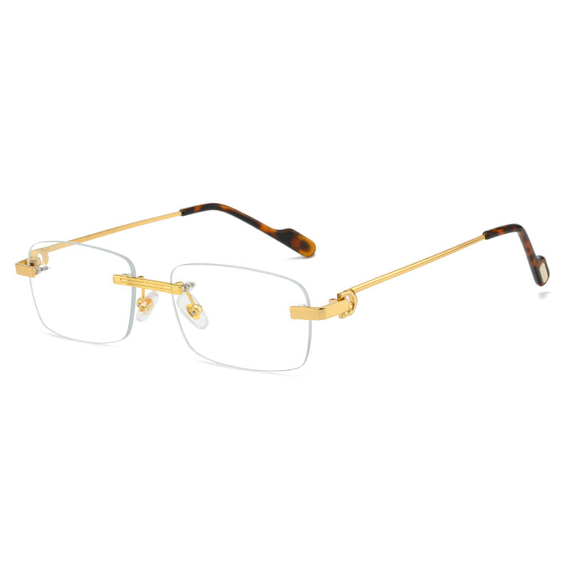 Damen modische rechteckige Sonnenbrille mit filigranem Metallrahmen Brehn