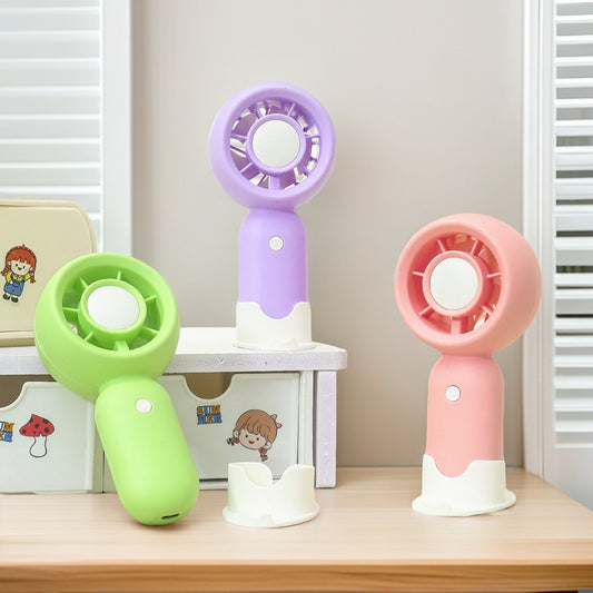 Unisex nan tragbarer wiederaufladbarer USB-Handventilator mit kindersicherem Bären-Design, abnehmbarem Standfuß und leisem Motor Brehn