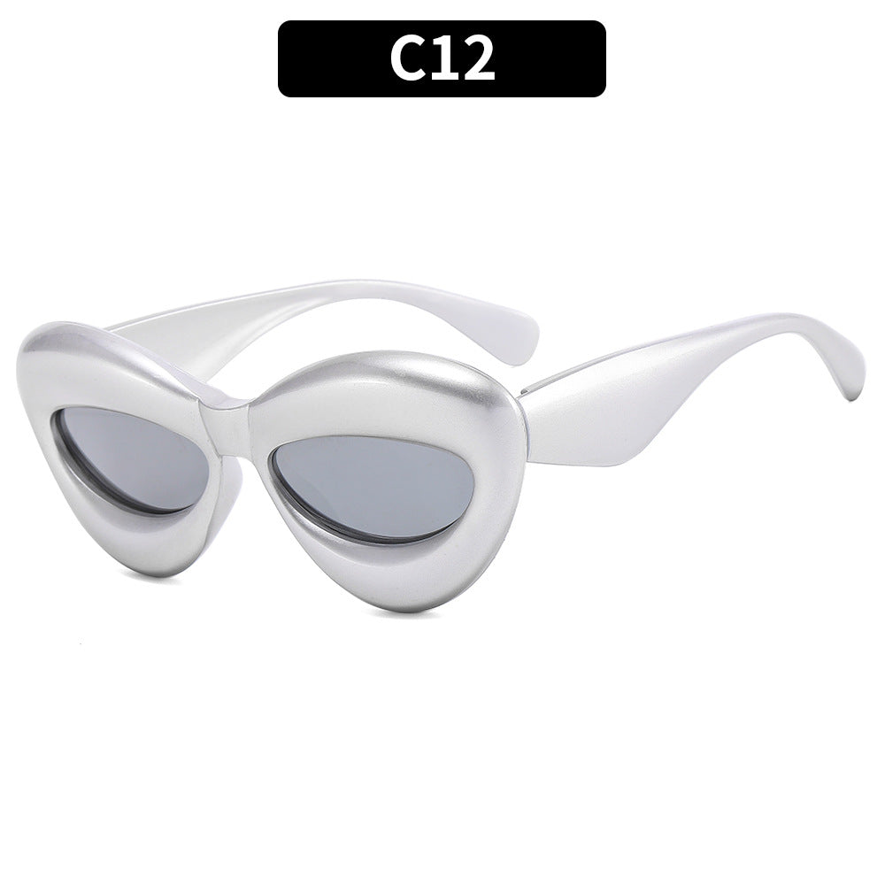 Futuristische Katzenaugen-Sonnenbrille  1787664573
