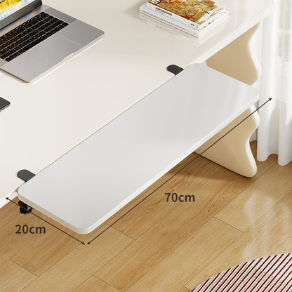 Unter-Desk Bambus Ausziehbare Arbeitsfläche Clamp-Montierte Tastatur- & Mausplattform
