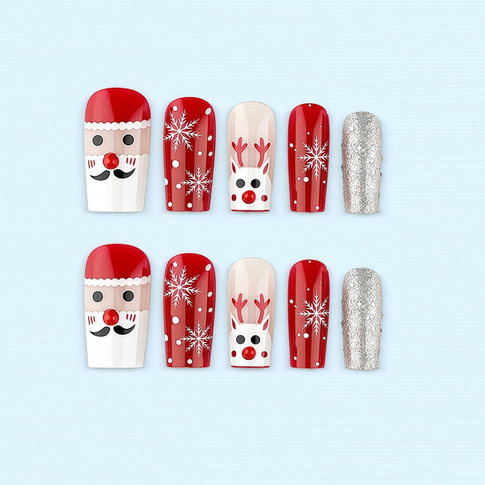 Kreatives Kunstnagelset mit festlichen Weihnachtsmotiven Brehn