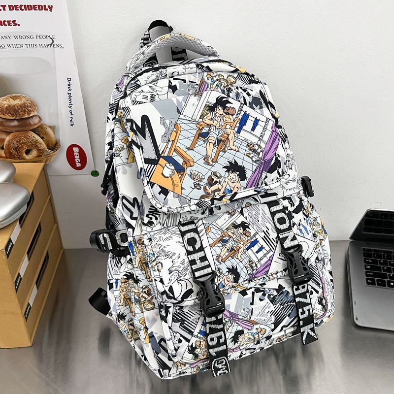 Rucksack Im Comic-Design mit Weichem Plüschanhänger Brehn