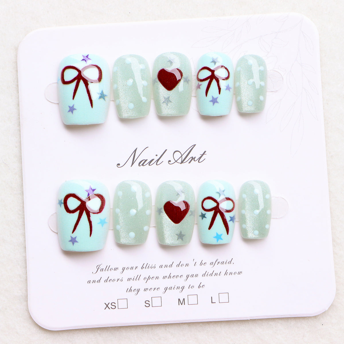 Dekoratives, urlaubsbezogenes Press-On-Nagelkunst-Set Brehn