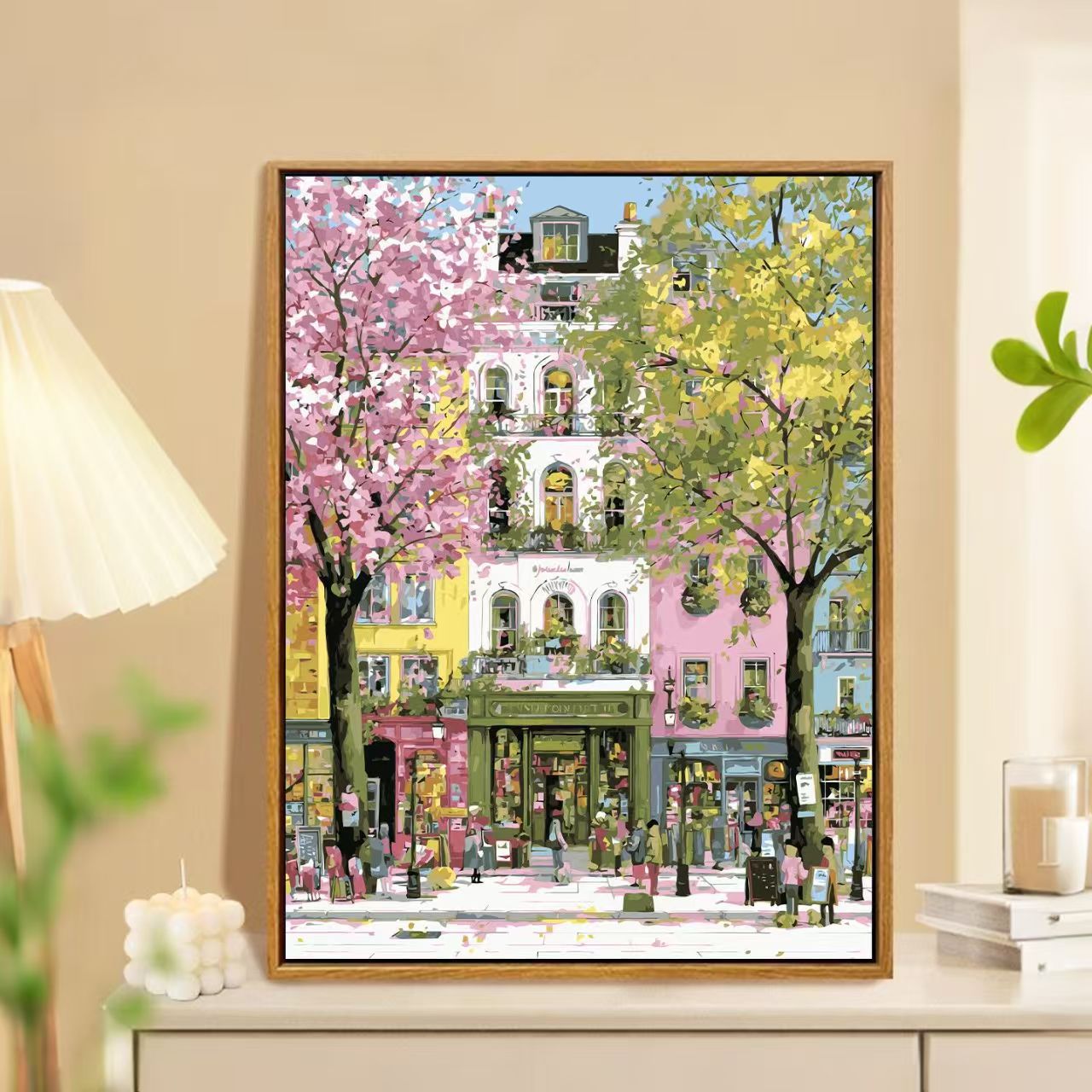 Charmante Frühlingsmarkt Landschaft Wandkunst Brehn