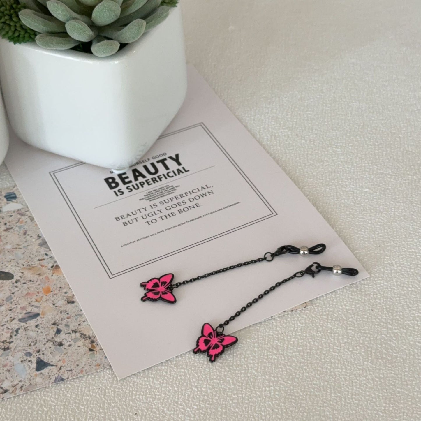 Schmetterlings-Themen-Brillenkettenhalter Brehn