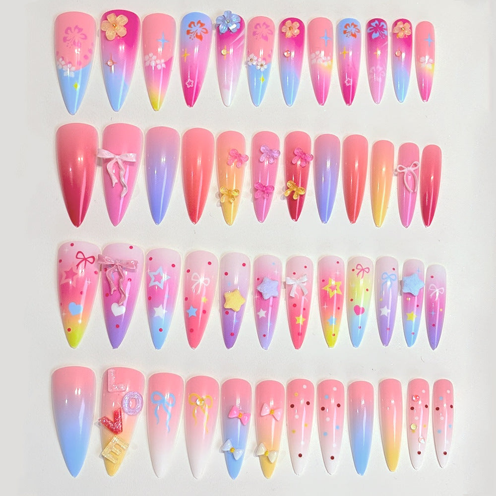 Künstlerisches Themen Press-On Nagelset Brehn