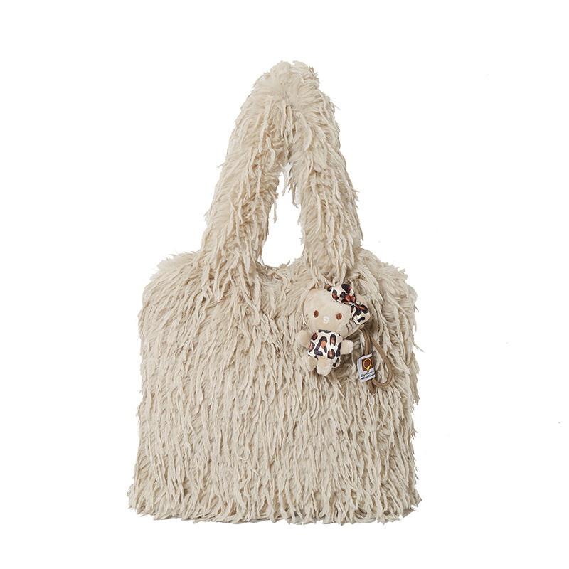 Plüsch Texturiertes Einkaufstasche