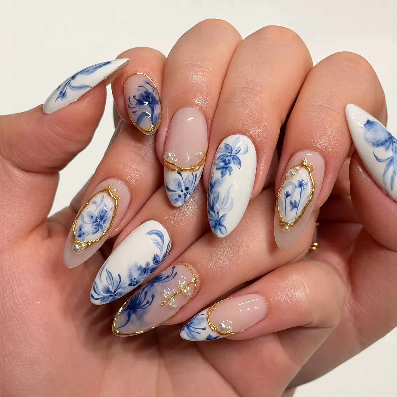 Blumendesign Acryl-Nagelverlängerungen Brehn