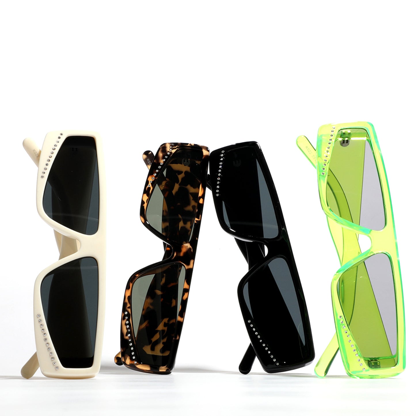 Damen oversized Sonnenbrille mit futuristischer Form und stylischen Verzierungen Brehn