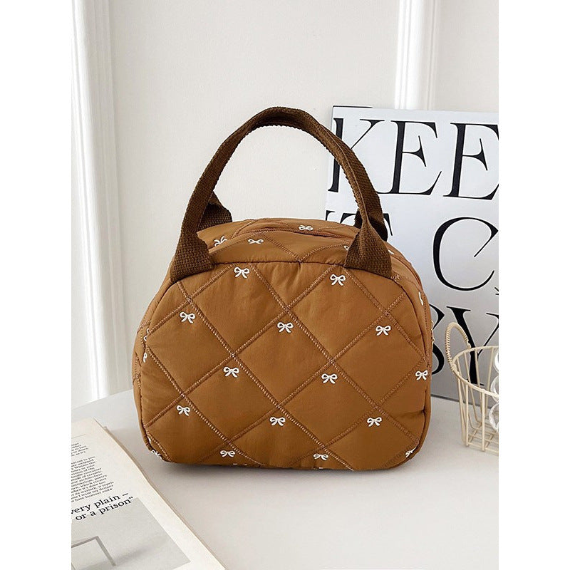 WoQuilted Bogen Detail Handtasche Brehn