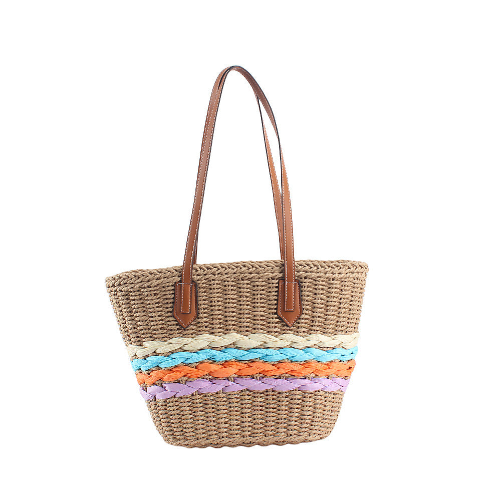 Handtasche mit Bunten Flechtdetails Brehn