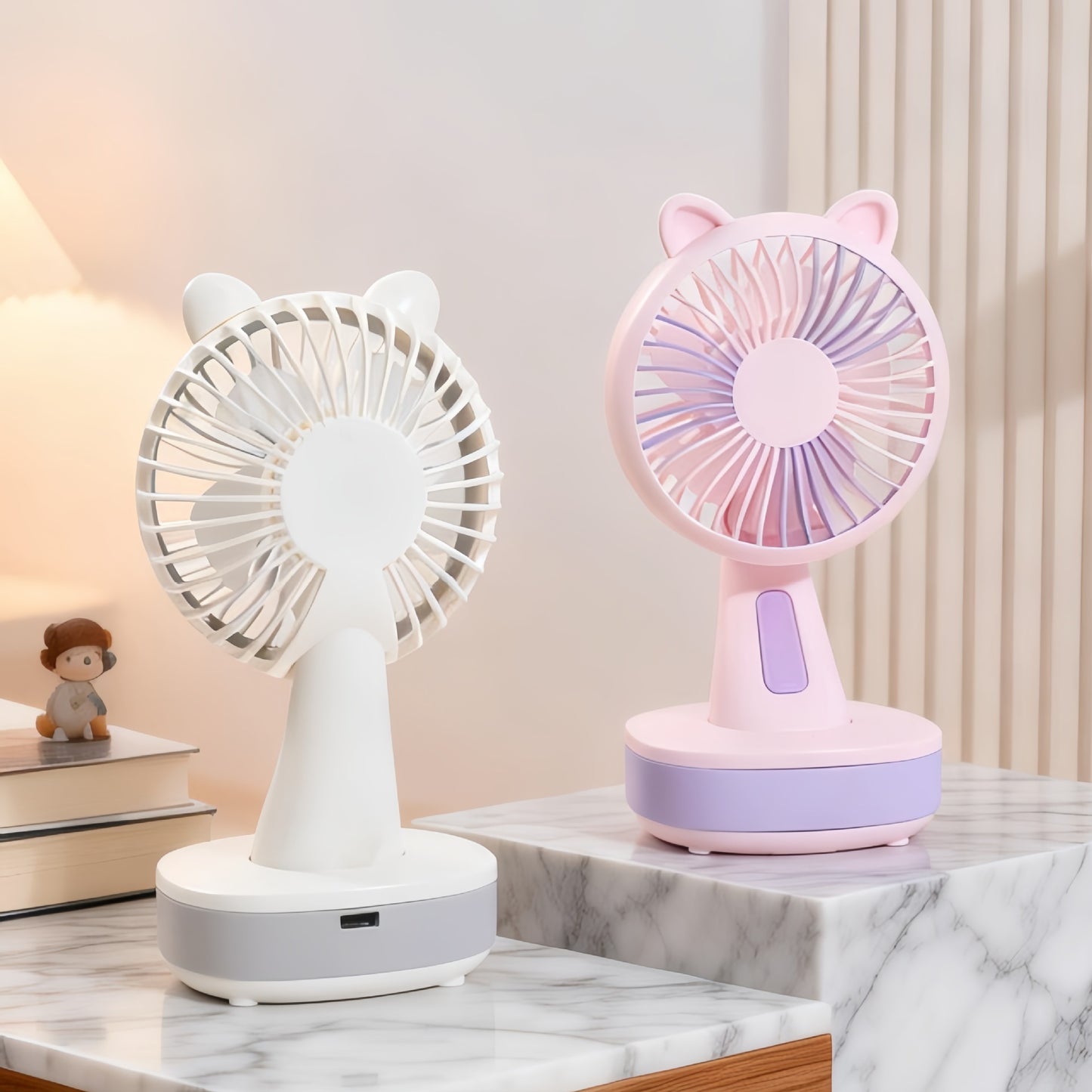 Damen Tragbarer Tischventilator mit kreativen Tierohren Brehn