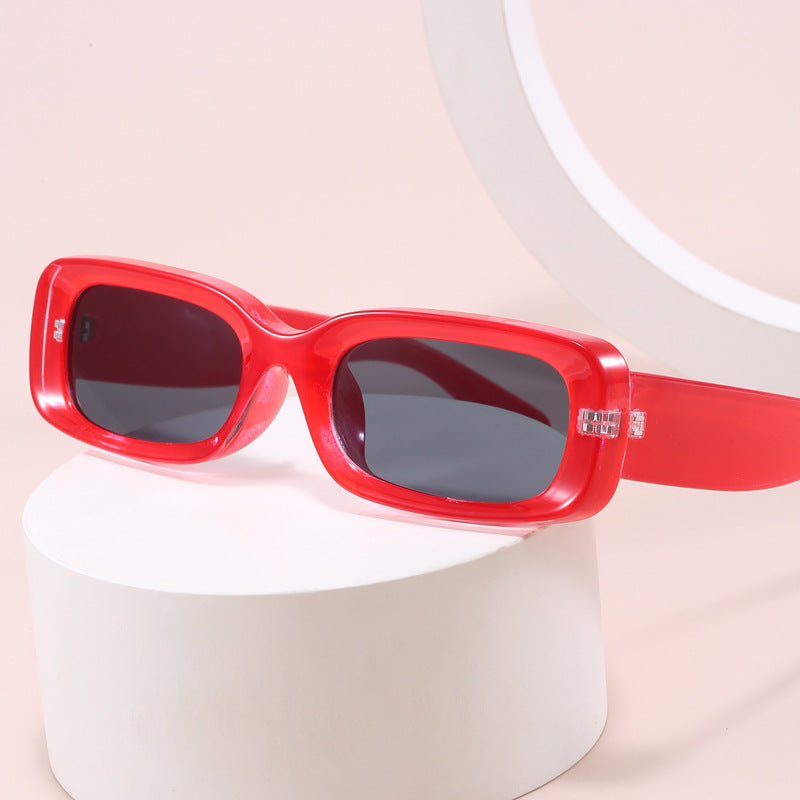 Damen stilvolle Designer-Sonnenbrille mit modischem, rechteckigem Rahmen Brehn