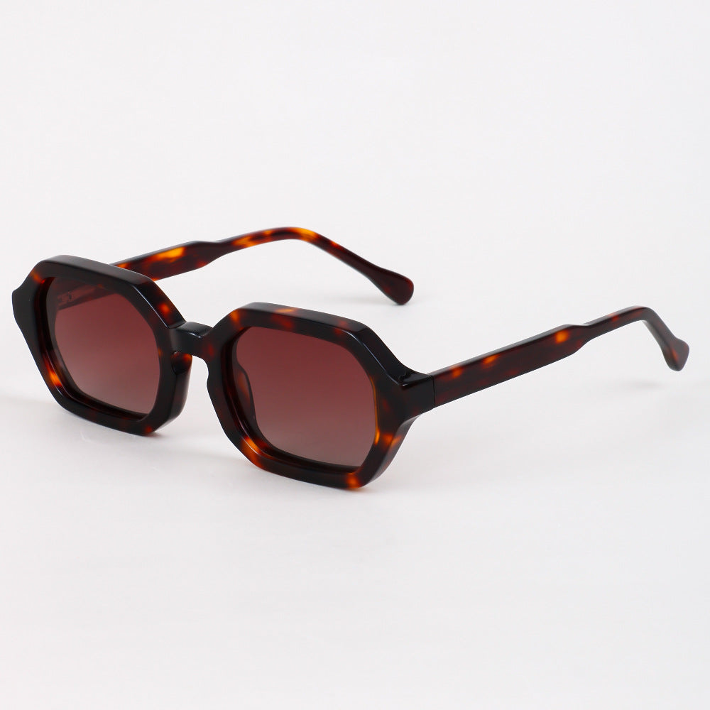 Damen stylische Sonnenbrille mit hochwertigem achteckigen Rahmen Brehn