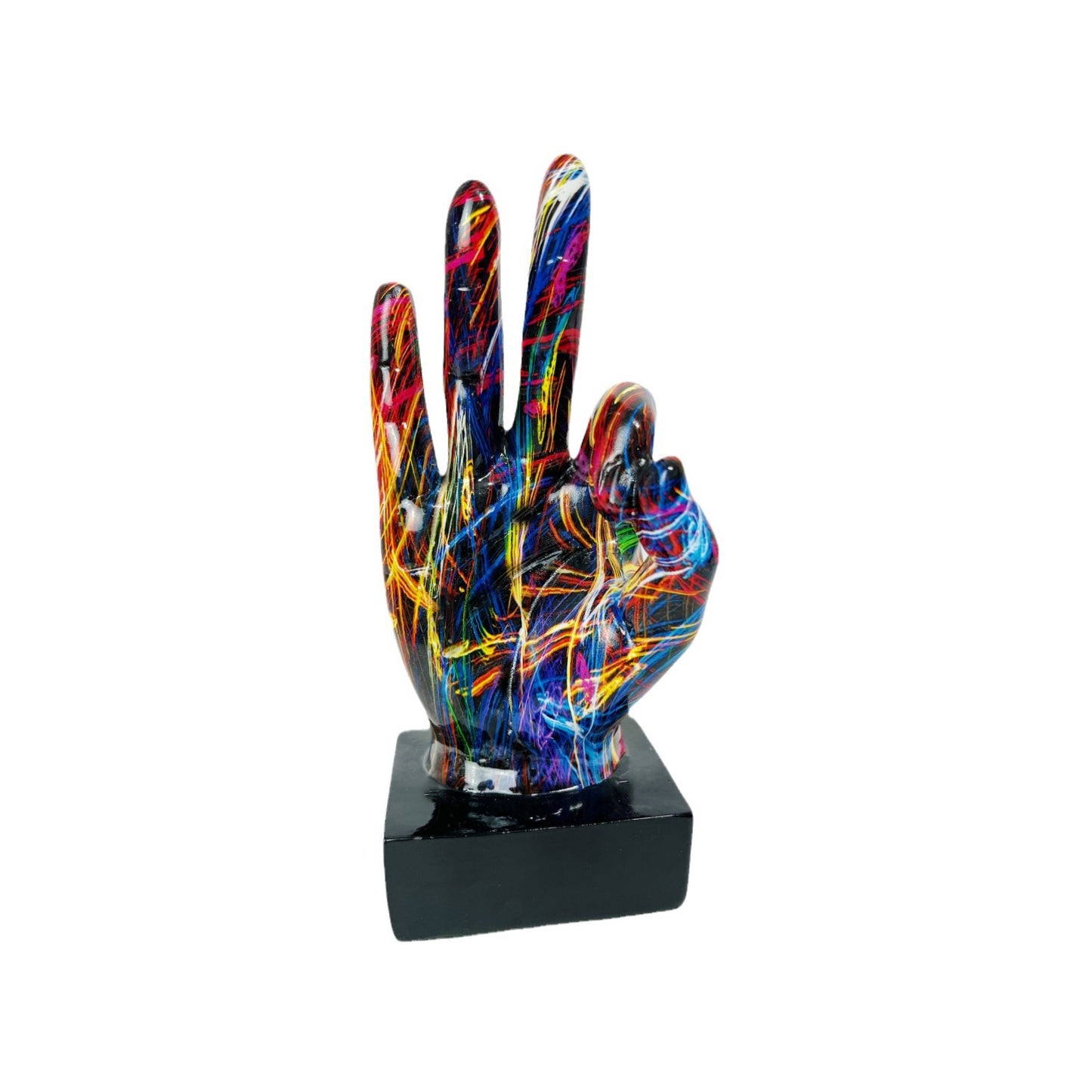 Stylische Hand-Skulpturen mit buntem Design Brehn