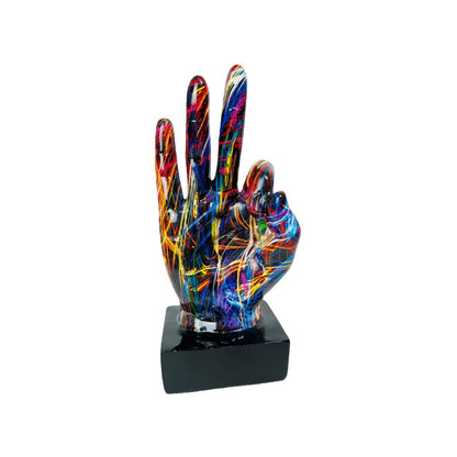 Stylische Hand-Skulpturen mit buntem Design Brehn