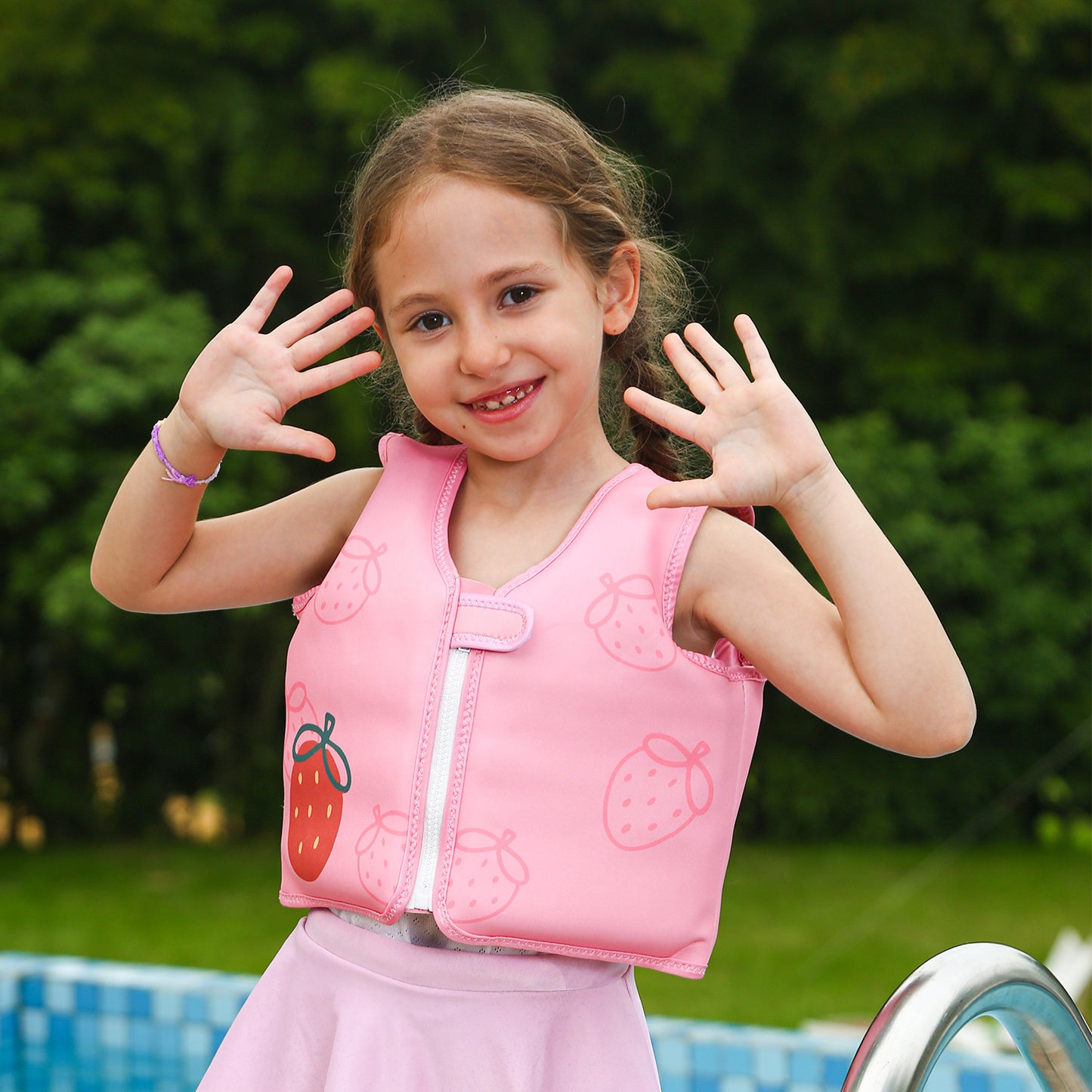 Damen Aufblasbare Schwimmhilfe mit farbigem Flamingo-Design Brehn