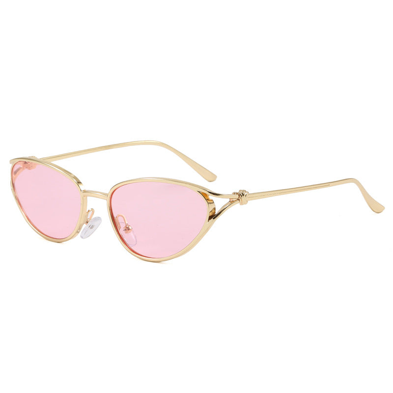 Trendige Cat-Eye Sonnenbrille mit Metallic Rahmen Brehn