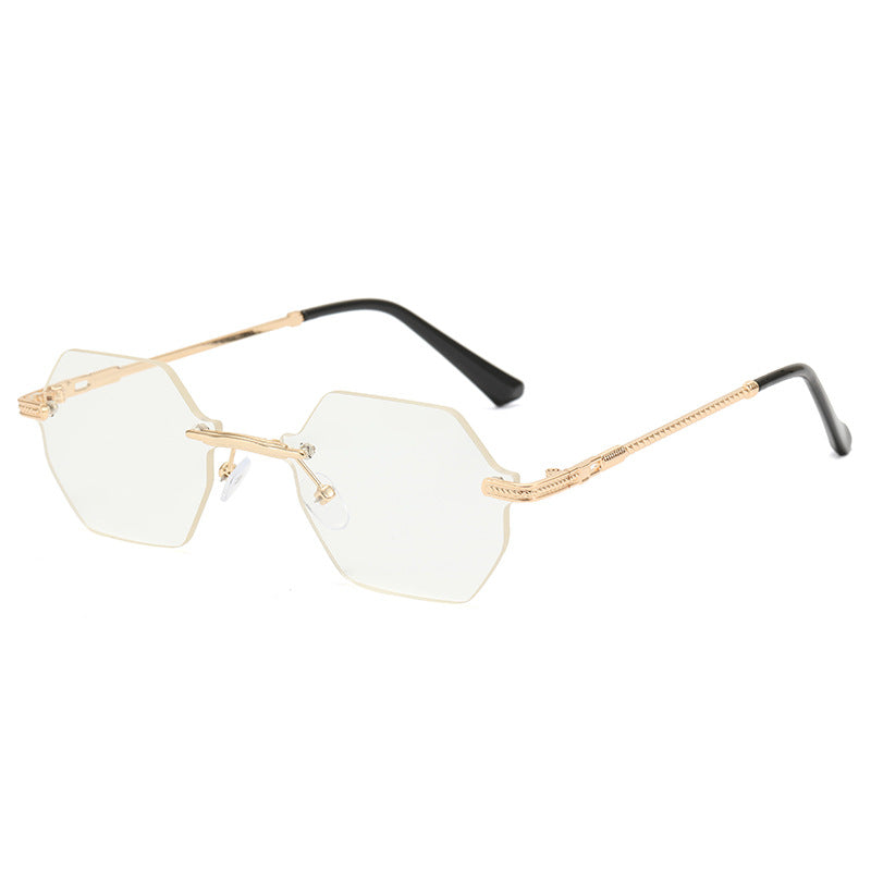Damen hexagonale Designer-Sonnenbrille mit hochwertigem Metallrahmen Brehn