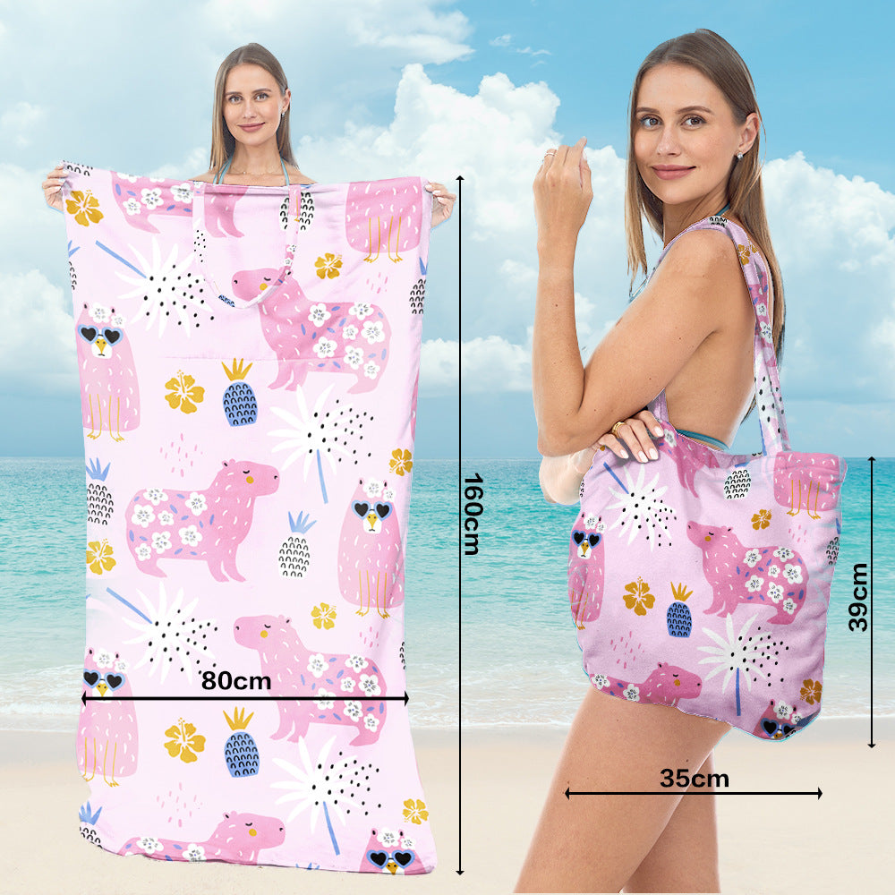 Strandtuch mit integrierter Tragetasche Brehn