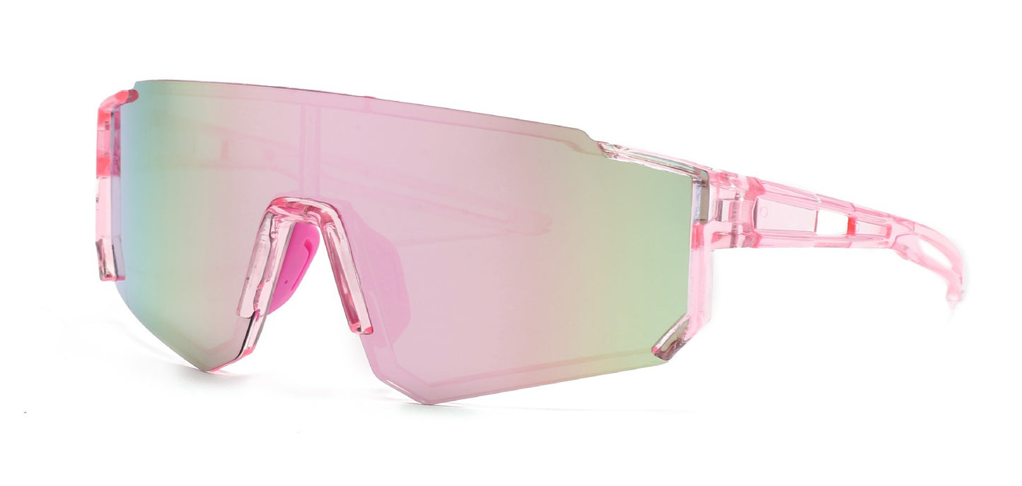 Unisex nan sportliche Visier-Sonnenbrille mit polarisierten bruchsicheren Polycarbonatgläsern Brehn