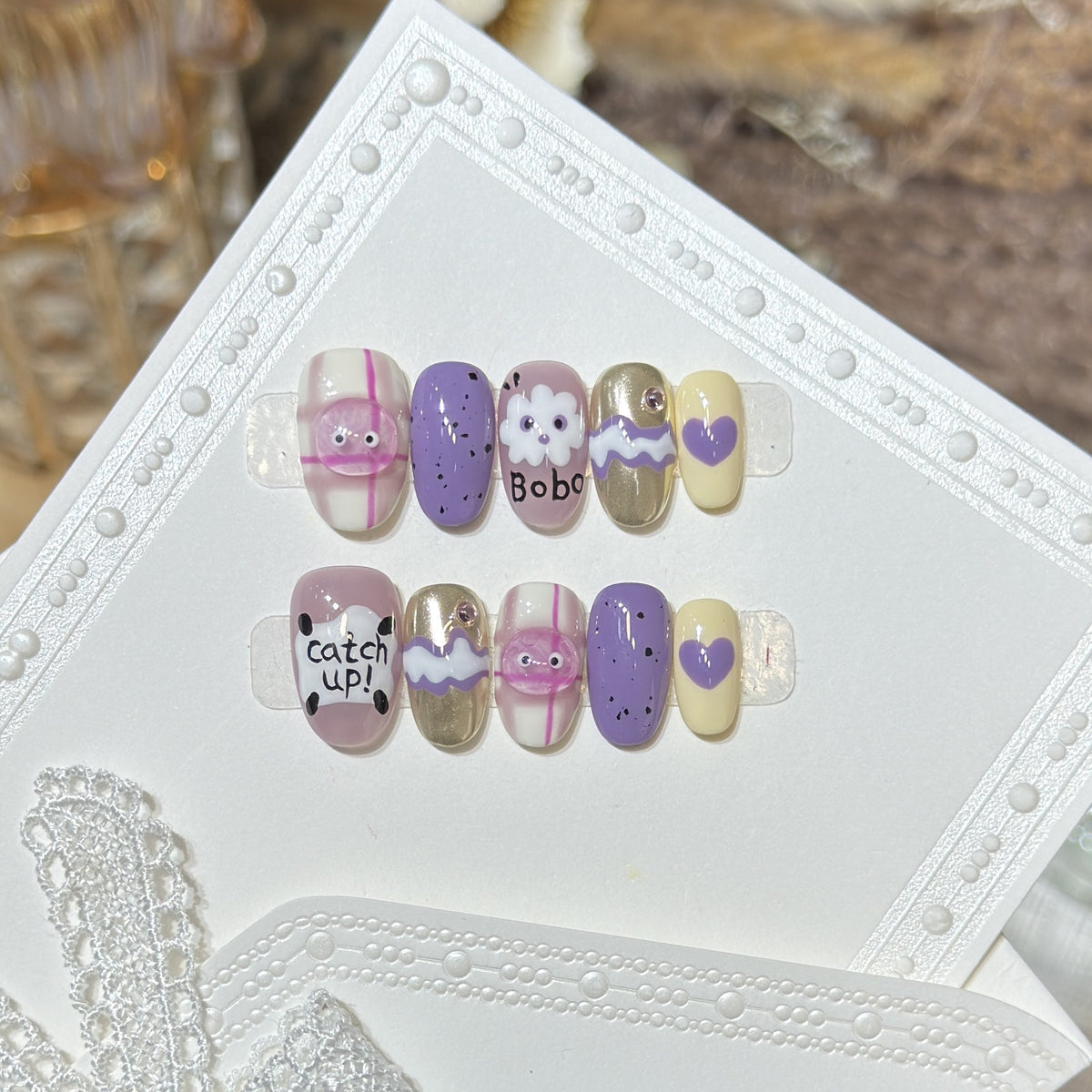 Themen Press-On Nagelkunstset mit Hello Kitty Designs Brehn