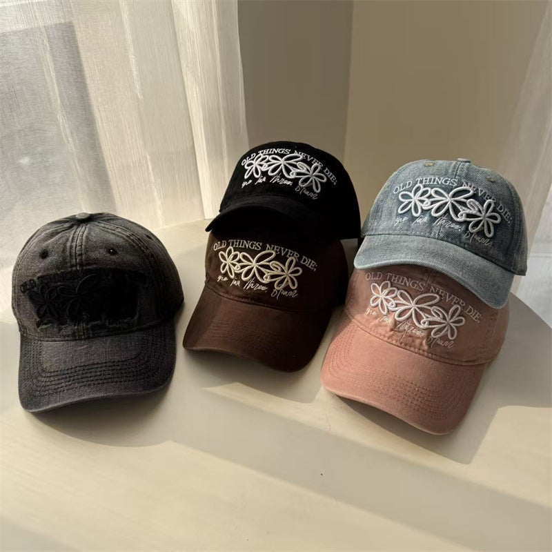 Damen Bestickte Blumen Baseballmütze Brehn 1783922211