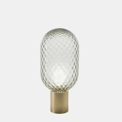 Glas Mushroom Tischlampe mit dekorativem Sockel