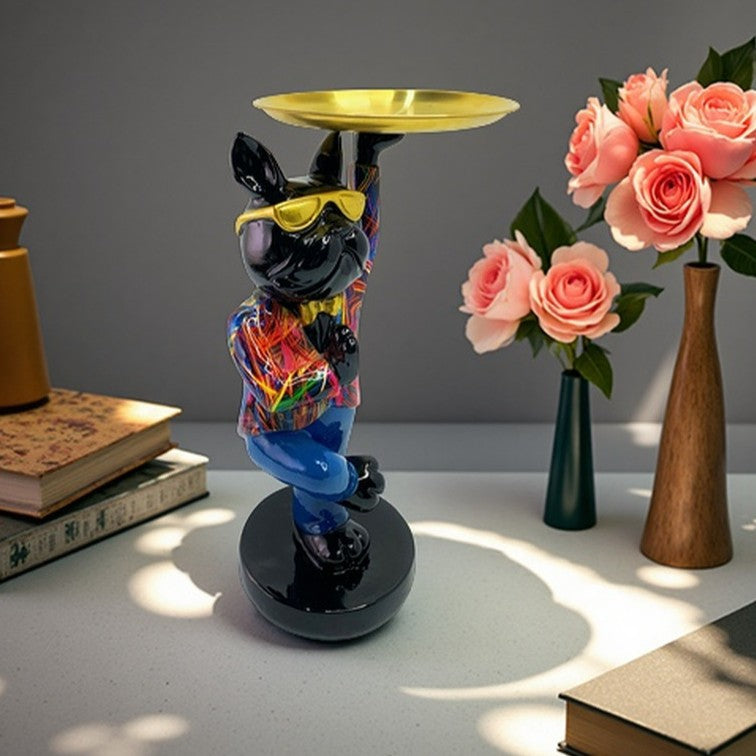 Dekorative Skulptur mit Tablett Brehn